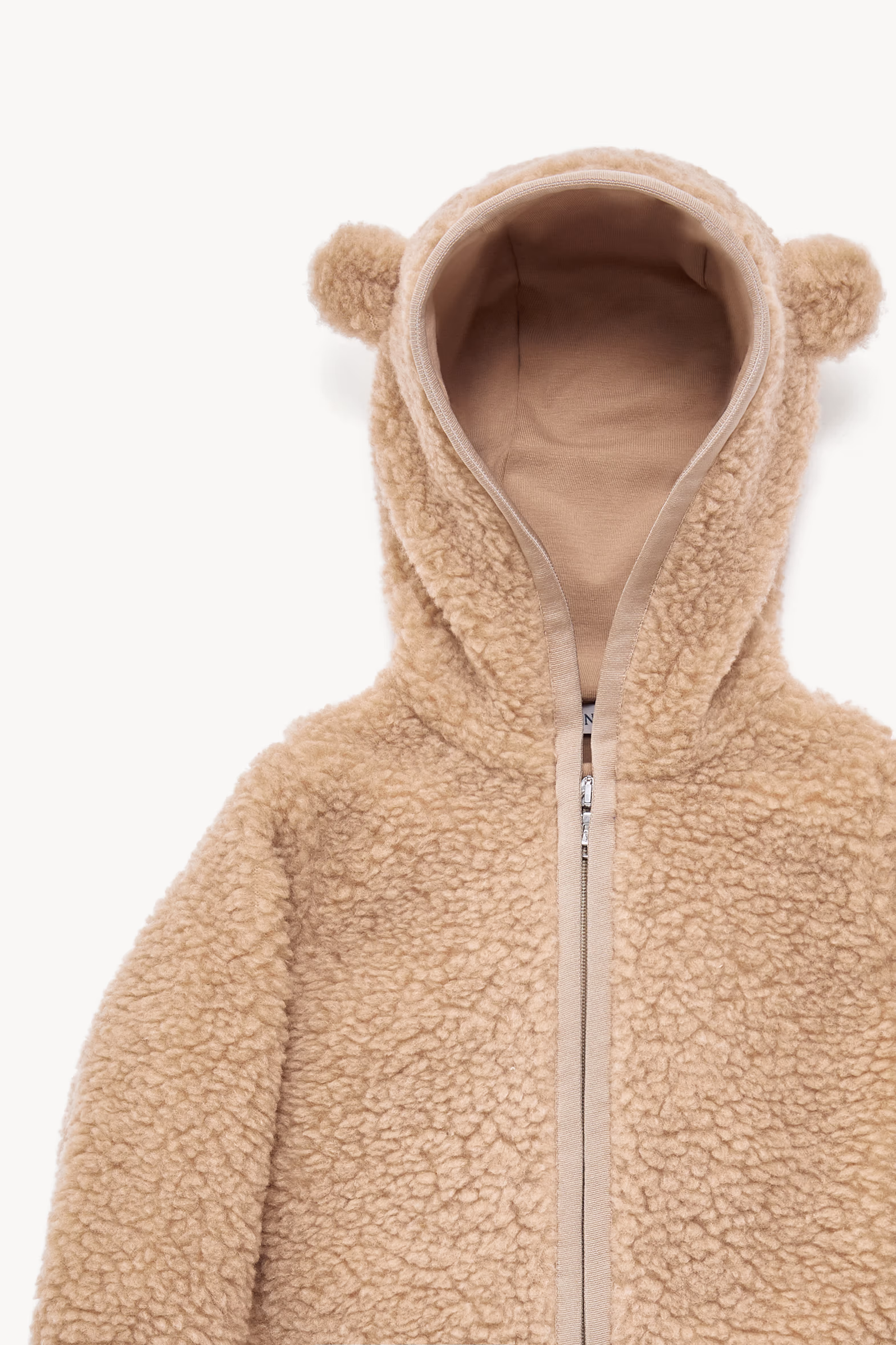 Cardigan zippé en teddy Mixte Beige Moncler 0